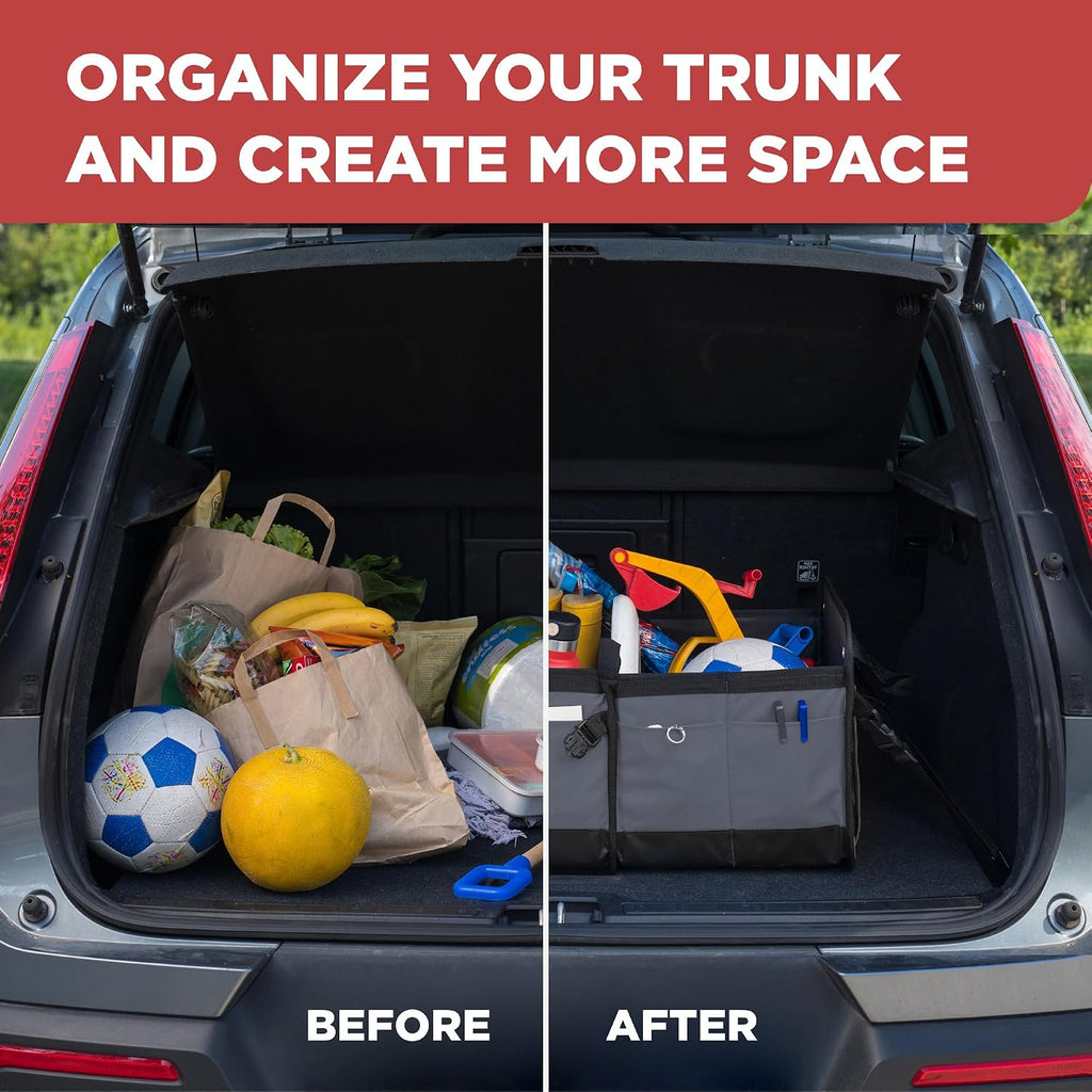 Car Cargo Organizer for SUV, Truck & Auto Storage, Gift, Grey, Large (UPC: 662187154817)