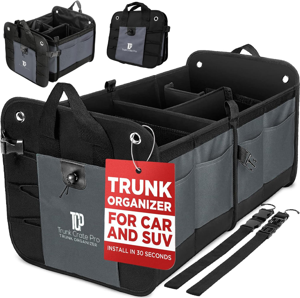 Car Cargo Organizer for SUV, Truck & Auto Storage, Gift, Grey, Large (UPC: 662187154817)