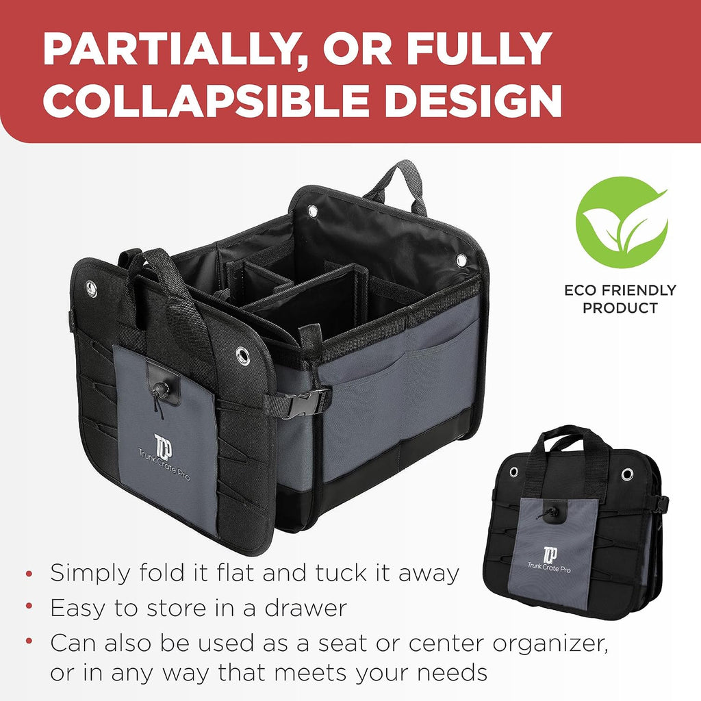 Car Cargo Organizer for SUV, Truck & Auto Storage, Gift, Grey, Large (UPC: 662187154817)